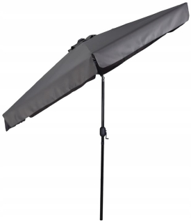 Záhradný slnečník - Zelený záhradný dáždnik 3 metre s šikmou kľukou