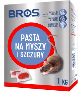 Repelent, plašič  pre zvieratá - Pasta má myši a potkany 1 kg Bros Trutka