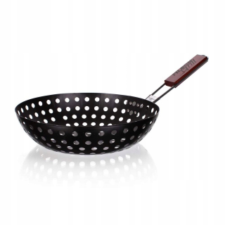 Tacky na gril - Wok panvica na grilovanie zeleninového mäsa gril 28 cm