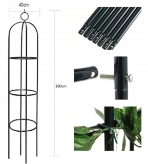 Pergola - ZÁHRADNÁ PERGOLA STĹPOVÝ STĹP NA KVETY RUŽE 190CM