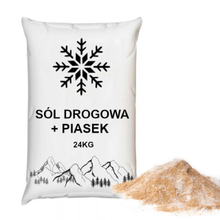Cestná soľ - Piesok + cestná soľ na posypanie 24 kg pouličných ciest