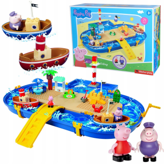 Vodný stolík pre deti - SANDBOX VODNÝ STÔL PEPPA PIG + VEĽKÉ LODE