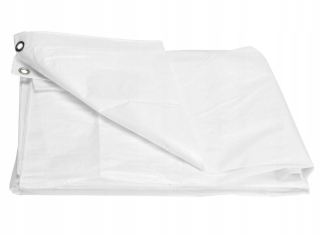 Krycia plachta - NÁKLON 4x5 WHITE 150g/m2 pevný, PROFESIONÁLNY, vodeodolný, mrazuvzdorný