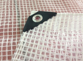 Krycia plachta - Tarpaulin 6x10 Transparentné posilnené 100 g biele
