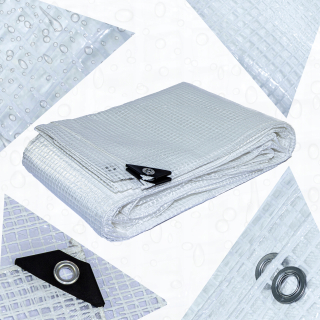 Krycia plachta - Tarpaulin 8x10 100g Transparentné posilnené silné UV