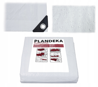Krycia plachta - Tarpaulin 8x10 biela posilnená silná nepremokavá UV+ 10x8m