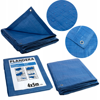 Krycia plachta - Plachta 5x5 MODRÁ VYSTUŽENÁ KRYTINA