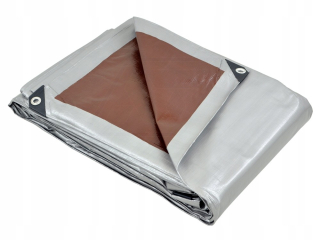 Krycia plachta - Strieborne hnedá plachta Giga Strong 4x5 210G ++ UV