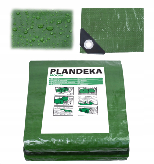 Krycia plachta - Zelená plachta 8x10 m posilnená hrubá vodotesná UV silná
