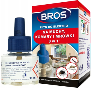 Repelent proti hmyzu - Elektrická tekutina pre muchy komáre mravcov Bros 3in1