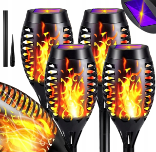 Solárna zapichovacia záhradná lampa - Kód slnečnej žiarovky LED efekt Flame Fire x4