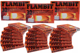 Brikety, uhlie na grilovanie - Flambitský krb pre krbový krb gril 32 kociek x 24 taniere