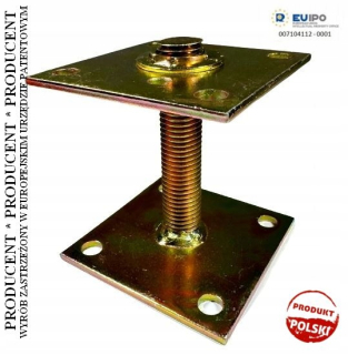 Stĺpová základňa - Základný stĺpec stĺpca nastaviteľný 90x90x100 s rukávom