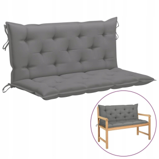 Vankúš na záhradný nábytok - Šedý vankúš s výkyvom 120 cm tkanina