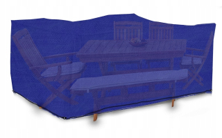Kryt na záhradný nábytok - Kryt pre záhradný nábytok tarpaulin modrý balkónový stôl 350x150x75