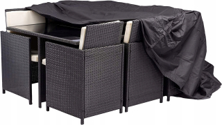 Kryt na záhradný nábytok - Kryt pre záhradný nábytok tabuľka 308x138x89 čierna