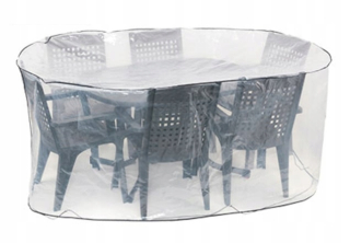 Kryt na záhradný nábytok - Oválny kryt pre záhradný nábytok 230x160x90cm