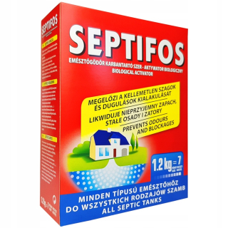 Prostriedok do žumpy, septiku - Príprava na septický tank septický Tanches anti -septifos bakteriálny aktivátor 1,2 kg