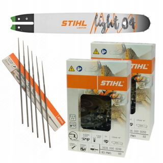 Vodiaca lišta na pílu - Sprievodca + 2x reťaz + súbory STIHL 35 cm 3/8 "P až MS 180 MS 231 MS 251