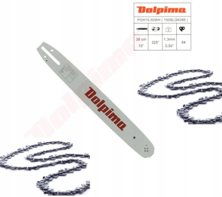 Záhradná píla - VODIČ 38CM 325 1,3 2 REŤAZE HUSQVARNA 340 345 346XP 350 353 357 359