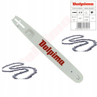 Záhradná píla - 45 cm vodiaci reťazec x2 Eurotec Demon Flora NAC