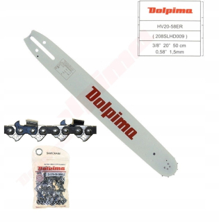Záhradná píla - Sprievodca + reťazec pre Dolpima PS180 PS280 20 "50 cm 3/8 ''