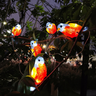 Solárna zapichovacia záhradná lampa - VTÁKY SOLÁRNE ZÁHRADNÉ LAMPY LED DEKORÁCIA VTÁKOV