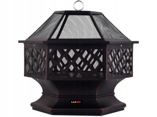 Záhradné ohnisko - Lund Garden Hearth s roštom 70x60 cm