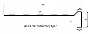 Panel Alu Lohr A 635 mm platforma Laweta Invasion