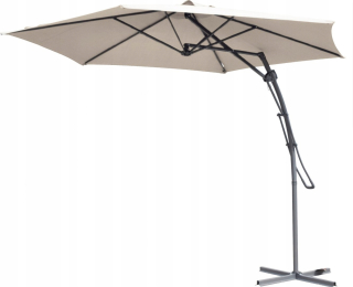 Záhradný slnečník - Záhradný dáždnik na push-up boom 3,8 m taupe