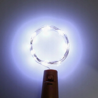 Svetelný stĺp do záhrady - Party vianočné svadobné víno medené drôtené svetlo 10/20ks LED Fairy String