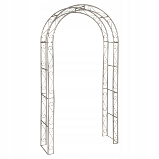 Pergola - Záhradná pergola kovová šedá 120 x 40 cm 230 cm