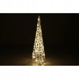Pyramída 60 LED záhradné osvetlenie teplé biele