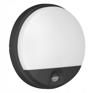 Záhradná fasádna lampa - LED strop Agat 15 W 4000K s čiernym senzorom