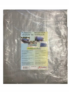 Krycia plachta - Plachta 10x12m (130 g) strieborný agro-jumálny vodotesný zosilnený okraj