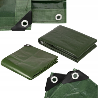 Krycia plachta - Plachta 120g Zelená Hrubá 6x10 MRAZU ODOLNÁ UV+