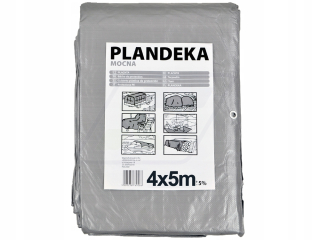 Krycia plachta - 4x5 110g plachta posilnená vodotesným mrazom -rezistentný