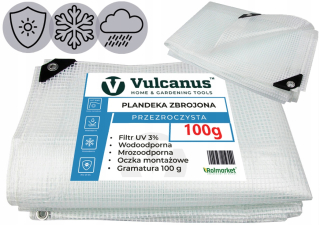Krycia plachta - Ochranná plachta vodotesný kryt 100 g listovej fólie hrubý 6x10 UV +++