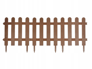 Obruba do záhrady - Záhradný plot 10x Palisáda hnedá Border 3m