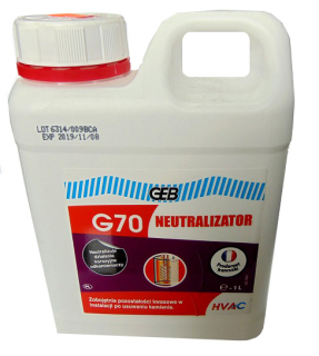 Nainštalované opláchnutie tekutiny. Čo. 1L neutralizátor 103
