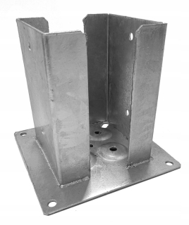 Stĺpová základňa - Spodná časť pólu skrutkovaná na betón 140x140 galvanizovaná