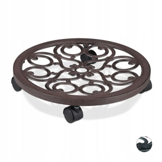 Podložka pod kvetináč - Kovový stojan na kvetináč Relaxdays 38 cm