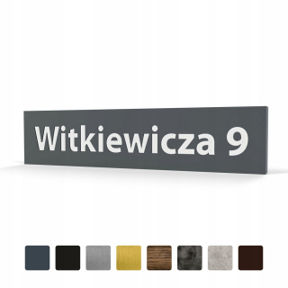 Podsvietený dom číslo 1R Led 15x66cm antracit