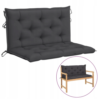 Vankúš na záhradný nábytok - Vankúš s hojdaním, antracit, 100 cm, tkanina