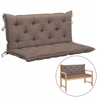Záhradný vankúš, podsedák - Vankúš na hojdačku, farba taupe, 120 cm, látka