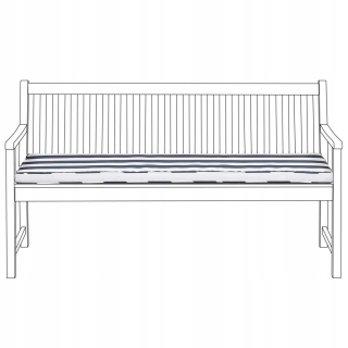 Záhradný vankúš, podsedák - Vankúš na záhradnú lavicu 152 x 54 cm modro-biela vivara