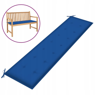 Vankúš na záhradný nábytok - Garden Bench vankúš, Cobalt, 200x50x3 cm