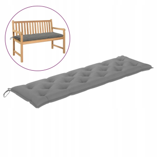 Vankúš na záhradný nábytok - Garden Bench vankúš, Gray, 180x50x7 cm, TK