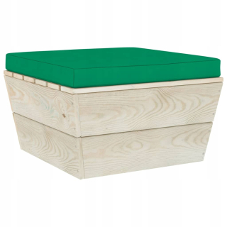 Vankúš na záhradný nábytok - Pallet Pouf bazén, zelená, tkanina