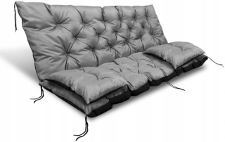 Záhradný vankúš, podsedák - Záhradný vankúš 120x60x50 cm + 2 vankúše pre vodotesný výkyv lavičky